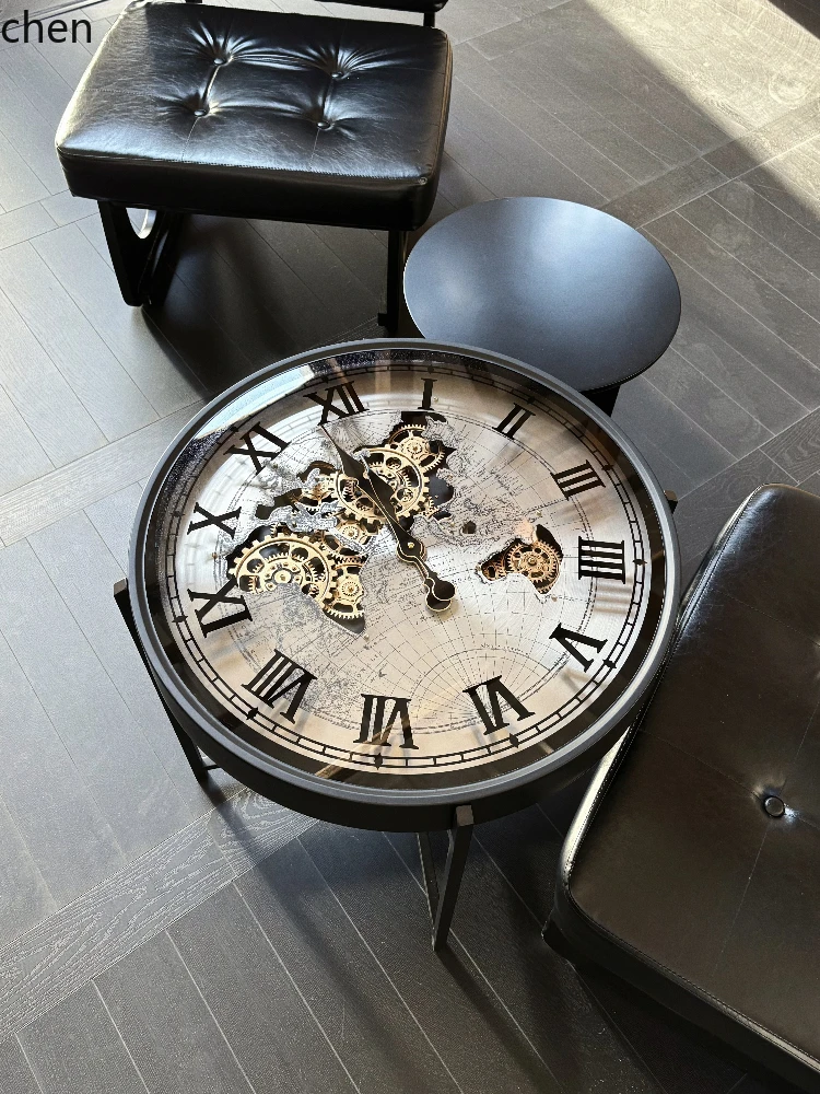 clock gear living room sofa side coffee table