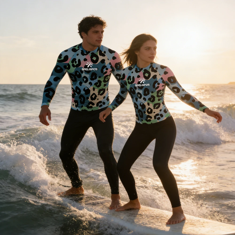 Women's and Men's Long Sleeve Surfing Clothing Rash Guard Surf Clothes High Quality Swimsuit T-shirt for Water Sports Fishing