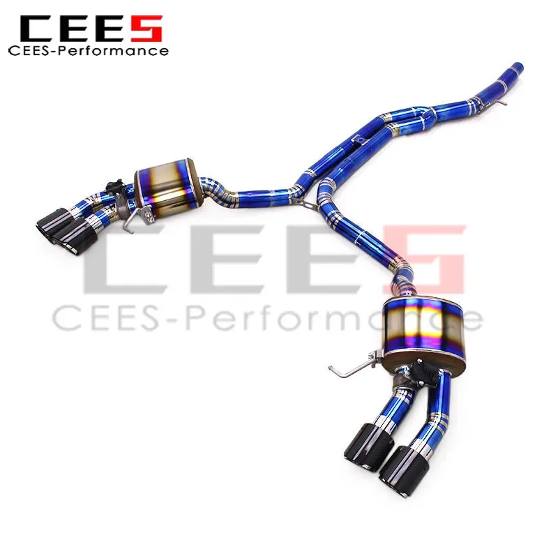 

cees Valved Exhaust for Porsche Macan 2.0T 2018+ Sport Turbo Back Exhaust System with Valve Remote Control Street Exhaust
