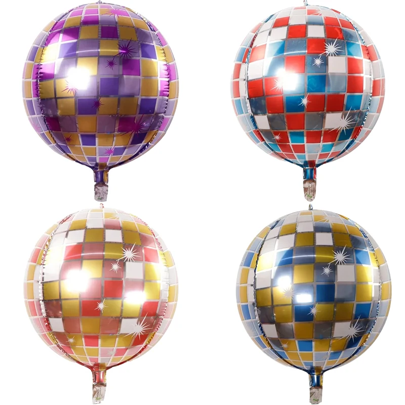 22 Inch 4D Disco Balloon DISCO Three-dimensional Ball Aluminum Film Balloon KTV Bar Party Ballroom Decoration