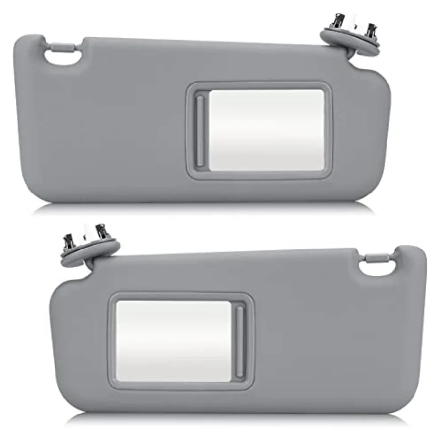 

Left and Right Sun Visor with Light for 2006-2013 Toyota RAV4 Driver and Passenger Side Gray Sunvisor Replacement 74320-42501-B