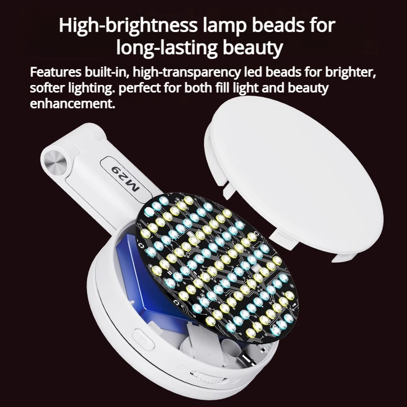 ضوء ملء الجيب M29 3 في 1 - ضوء ناعم عالي السطوع 2500K-9000K، مغناطيسي محمول لمس مكياج سيلفي للهاتف