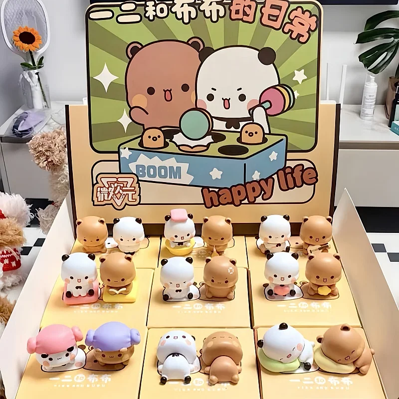 Original Panda Bubu And Yier Daily Life Series Blind Box Toys Cute Cartoon Panda Bear Doll Random Blind Box Children Gift Toy