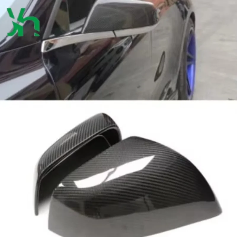 Подходит для Mitsubishi Tesla x2 шт., сухая крышка зеркала из углеродного волокна, украшение, роскошный внешний вид, дизайн