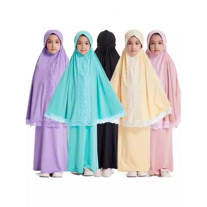 

In Stock Xiyin Middle East Girl's Clothing Batwing Shirt Skirt Suit