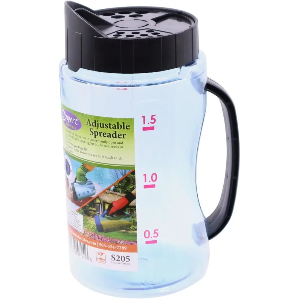 

Adjustable 3-Pack Spreader for Salt, Seeds, and Fertilizer, Clear