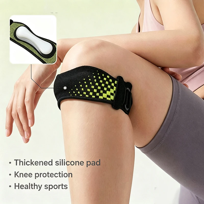 1 Piece Patella Knee Strap Running Gym Sports Patellar Support Strap Tennis Basketball Compression Pad Tendon Knee Brace Strap