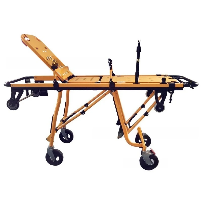 

High-end ambulance car stretcher retractable emergency rescue mobile cart can enter the elevator factory direct sales