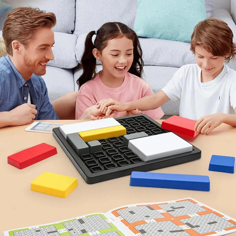 Bouwsteenpuzzel Kinderblokken Patroonblokken Puzzelspellen Educatieve blokpuzzel voor ouder-kind interactie Thuis buiten