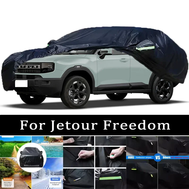 

Car Cover For Jetour Freedom - Outdoor Full Body Protection Waterproof Dustproof Heat-Resistant All-Season Use Car Accessories