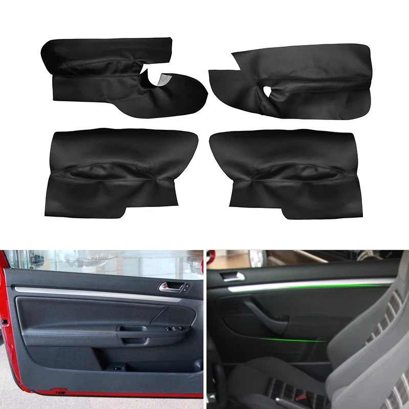 

only 3 doors Car Microfiber Leather Door Armrest Panel Cover Protective Trim For VW Golf 5 MK5 2005 2006 2007 2008 2009 2010