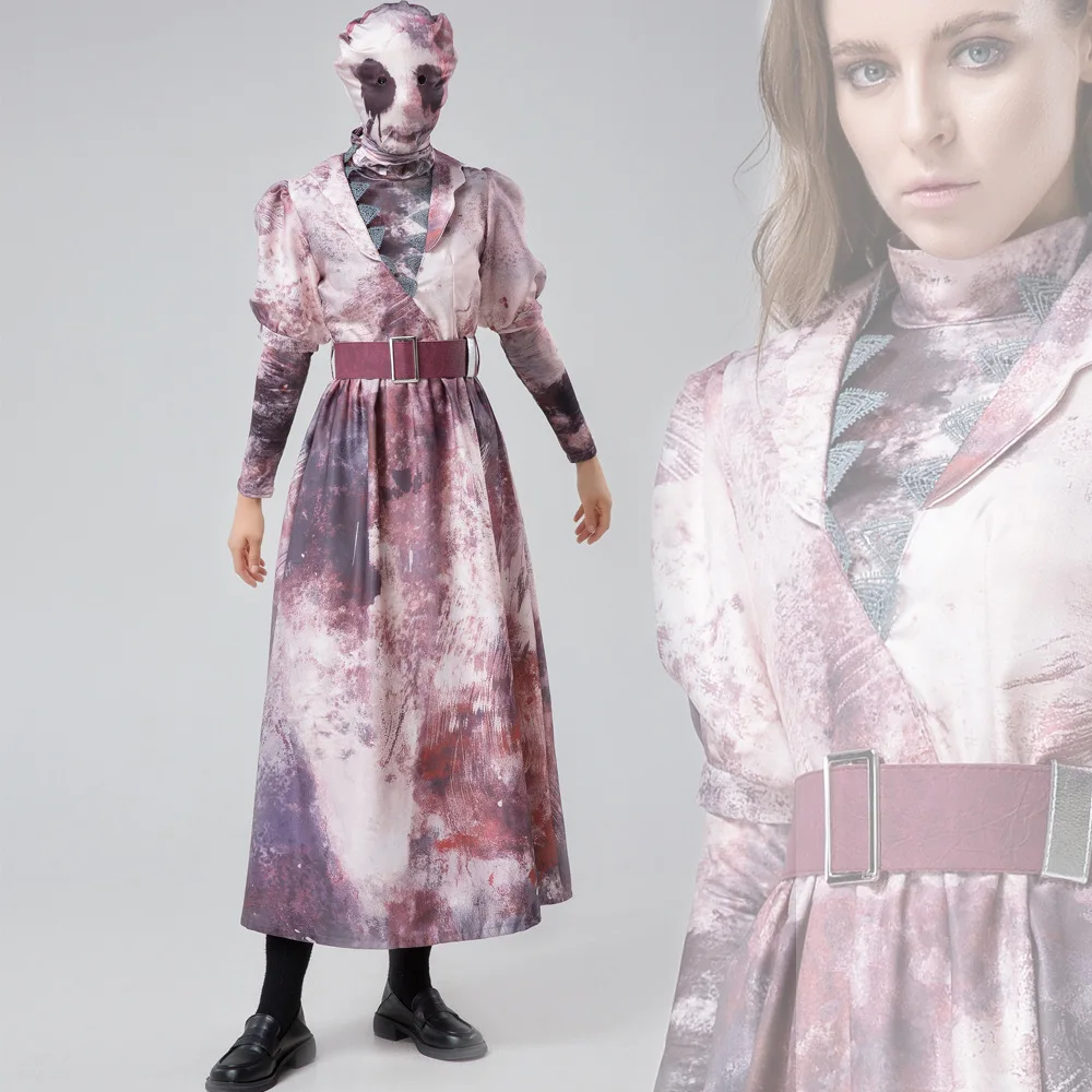 

Halloween Cosplay Costume Butcher Ghost Horror Head Top Belt Skirt Ladies Silent Hill Cospla Outfit Terrifying Role Playing
