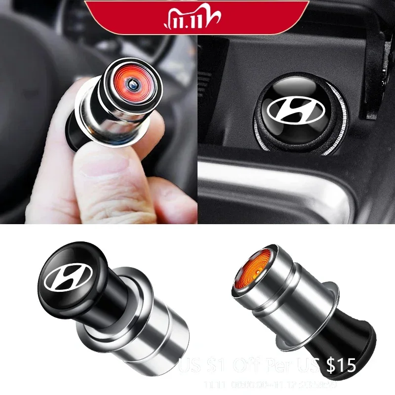 

Car Cigarette Lighter Anodized Aluminum 12 Volt Car Cigarette Lighter For Hyundai i30 Tucson i20 Accent i10 Elantra Veloster