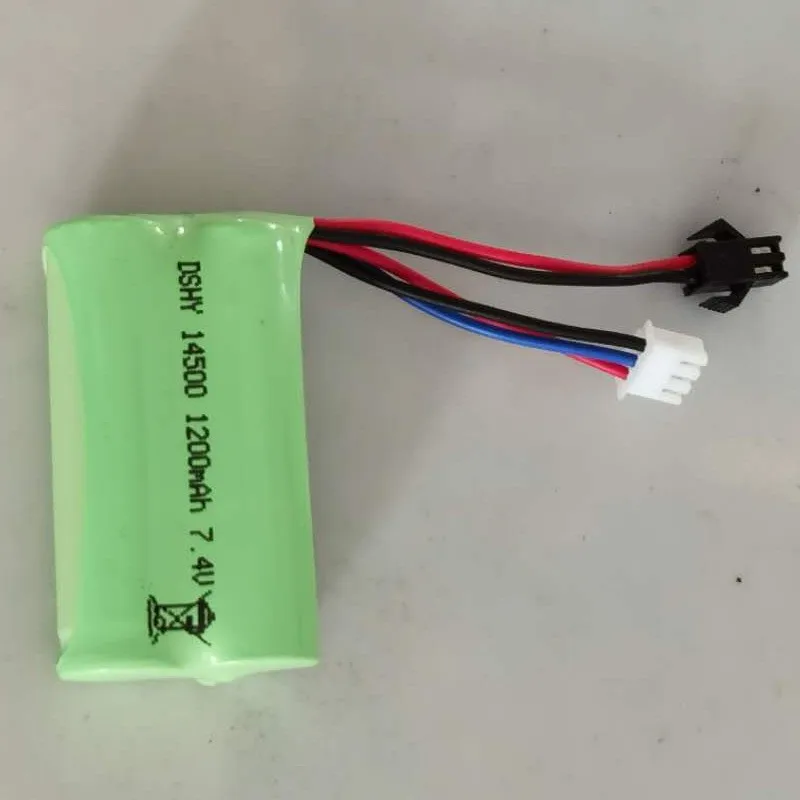 14500 بطارية ليثيوم 7.4 فولت لعبة تسلق السيارة التحكم عن بعد على الطرق الوعرة مركبة SM-2P XH-3P موصل بطارية ليثيوم حزمة مزدوجة #4
