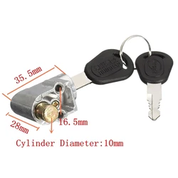 Cerradura de encendido + 2 llaves para motocicleta, accesorios para bicicleta eléctrica, Scooter, Motor