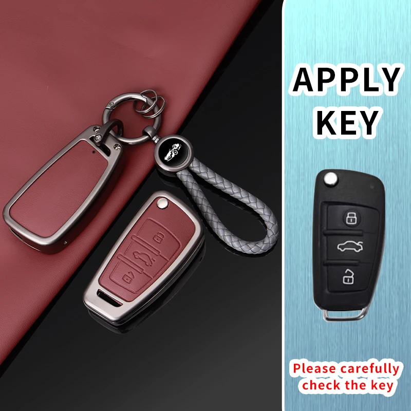 Metal Key Protective Case,For Audi A1 A3 A4 A5 A6 A7 Q3 Q5 Q7 S3 S4 S6 RS3 TT 8P 8L 8V C5 C6 - Remote Control Cover key gadgets view 6