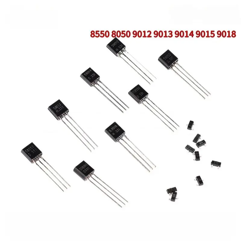 50 Stück S8550 Transistoren, SS8050, 9012, 9013, 9014, 9015, 9018, In-line TO92 – Detail 2