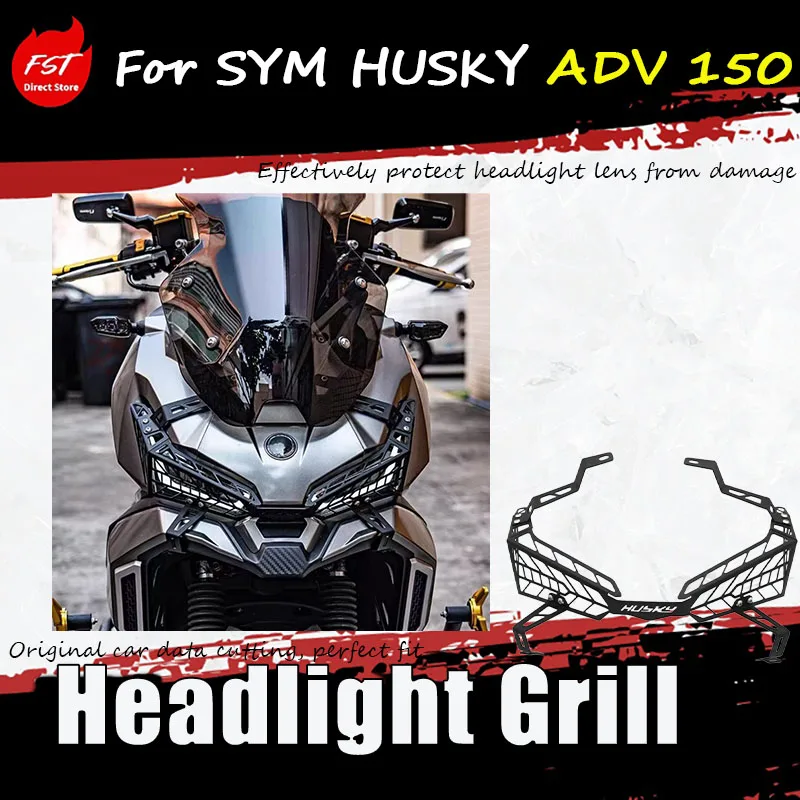 For SYM HUSKY ADV 150 special modified headlight cover - front headlight mesh headlight protection cover modification part