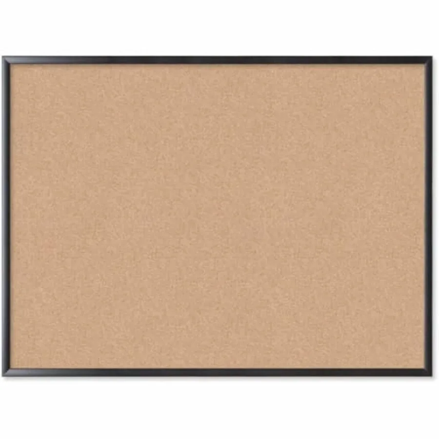 

UBR - Доска для объявлений Cork Bulletin Board, 47 x 35 дюймов, черная рама из МДФ