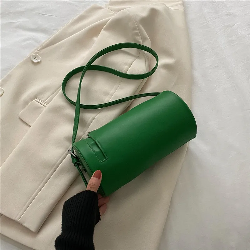 Underarm Bag Women\'s 2023 New Fashion Retro Cylindrical Handbags High Quality Female Texture PU Crossbody Bags Trend