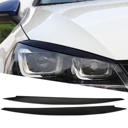 Car Headlight Eyebrow Eyelid Cover Trim ABS Carbon Fiber Eye-catching For VW Golf 7 VII GTI GTD R MK7 2013-2017