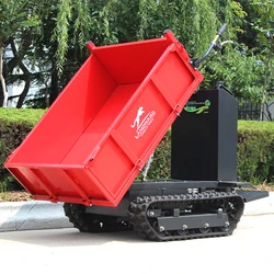 Landbouw Kleine Walk-Behind Elektrische Crawler Transporter 500Kg Thuis Mini Track Dumper Draadloze Afstandsbediening Type Aangepast