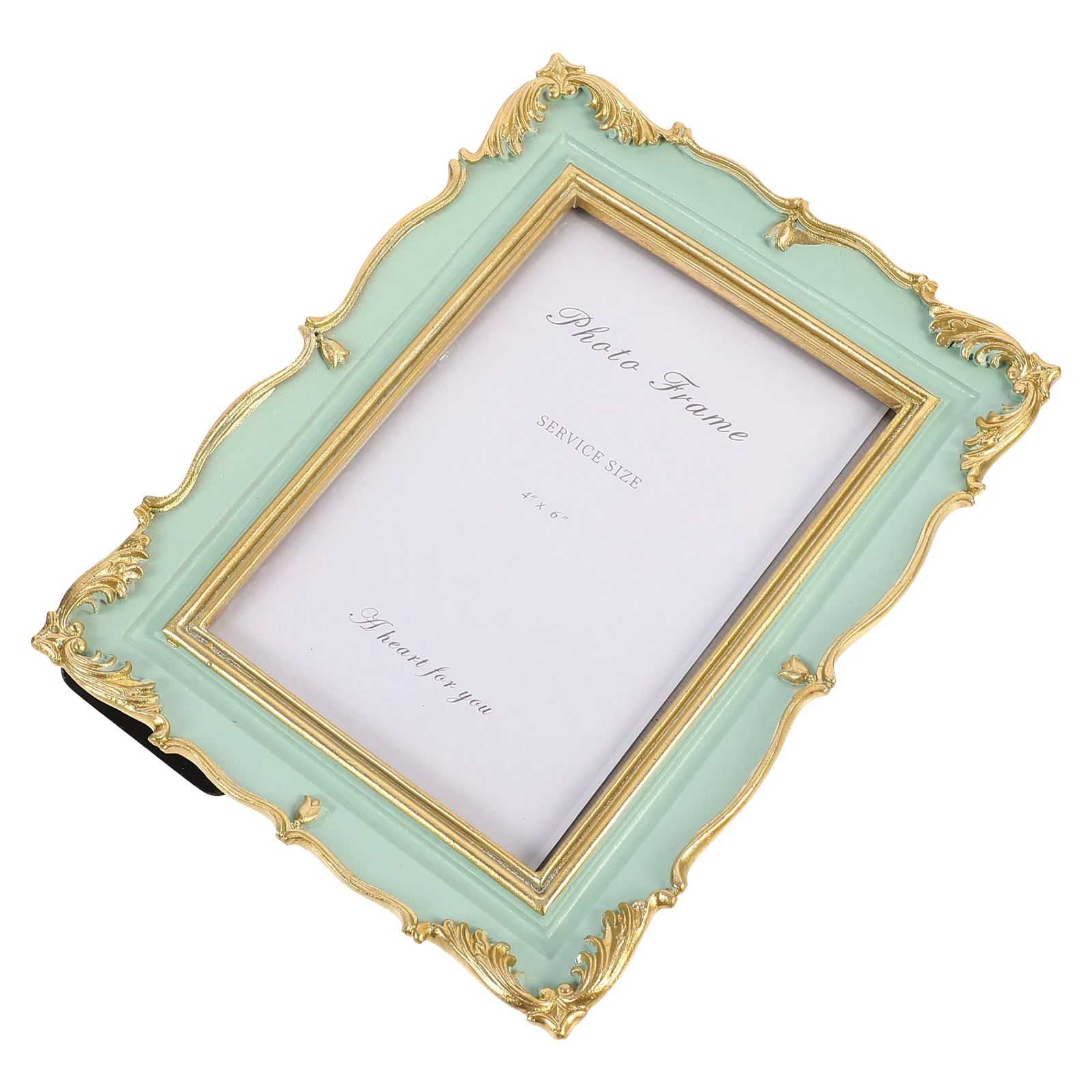 

1Pcs Vintage Picture Frame Unique Design Decorative Photo Frame for Living Room Bedroom Tabletop Display Resin Craft