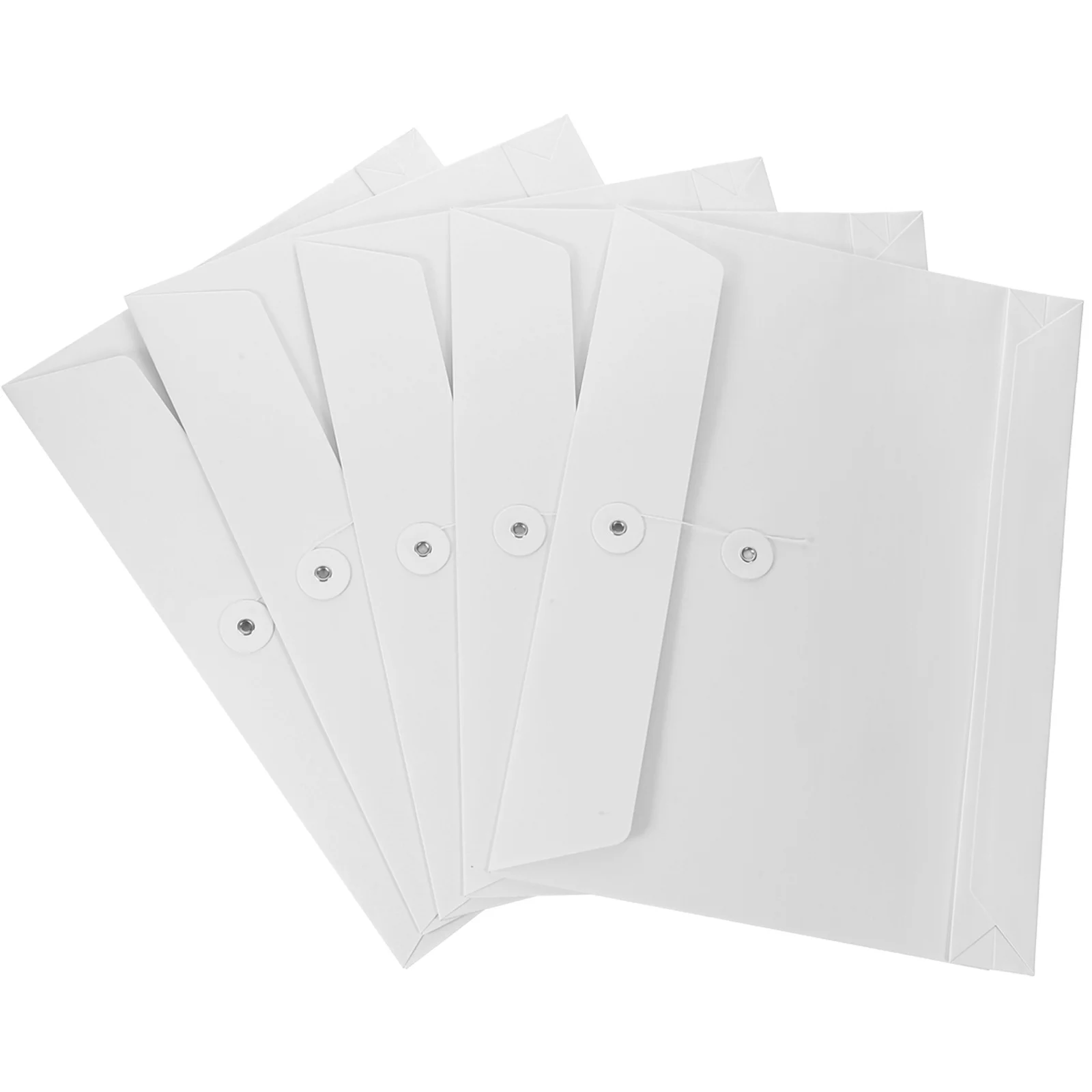 

5Pcs File Pocket Strong Document Organizer Portable File Storage Bags for Papers Bills Invoices Classroom Work Stationery Use