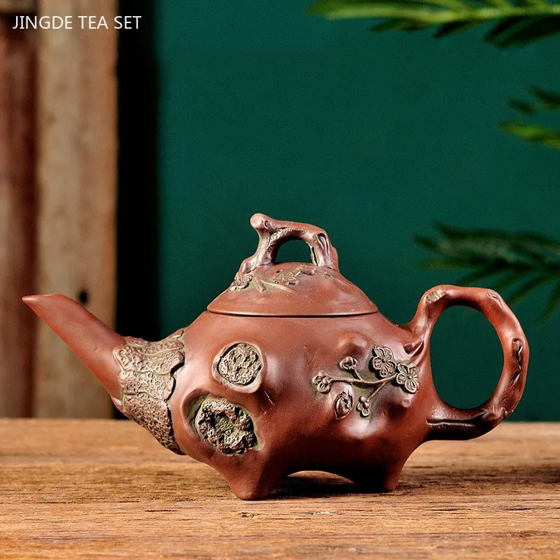 

480ml Chinese Yixing Purple Clay Tea Pot Creative Tea Accessories Home Beauty Tea Infuser Custom Large Capacity Filter Teapot