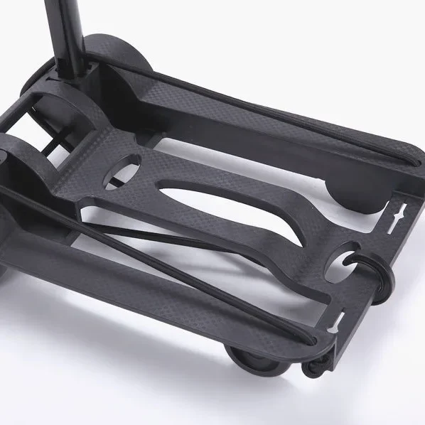 Iron pipe 2-wheel folding luggage cart Home grocery shopping cart trolley Light shopping cart Hand-pulled truck