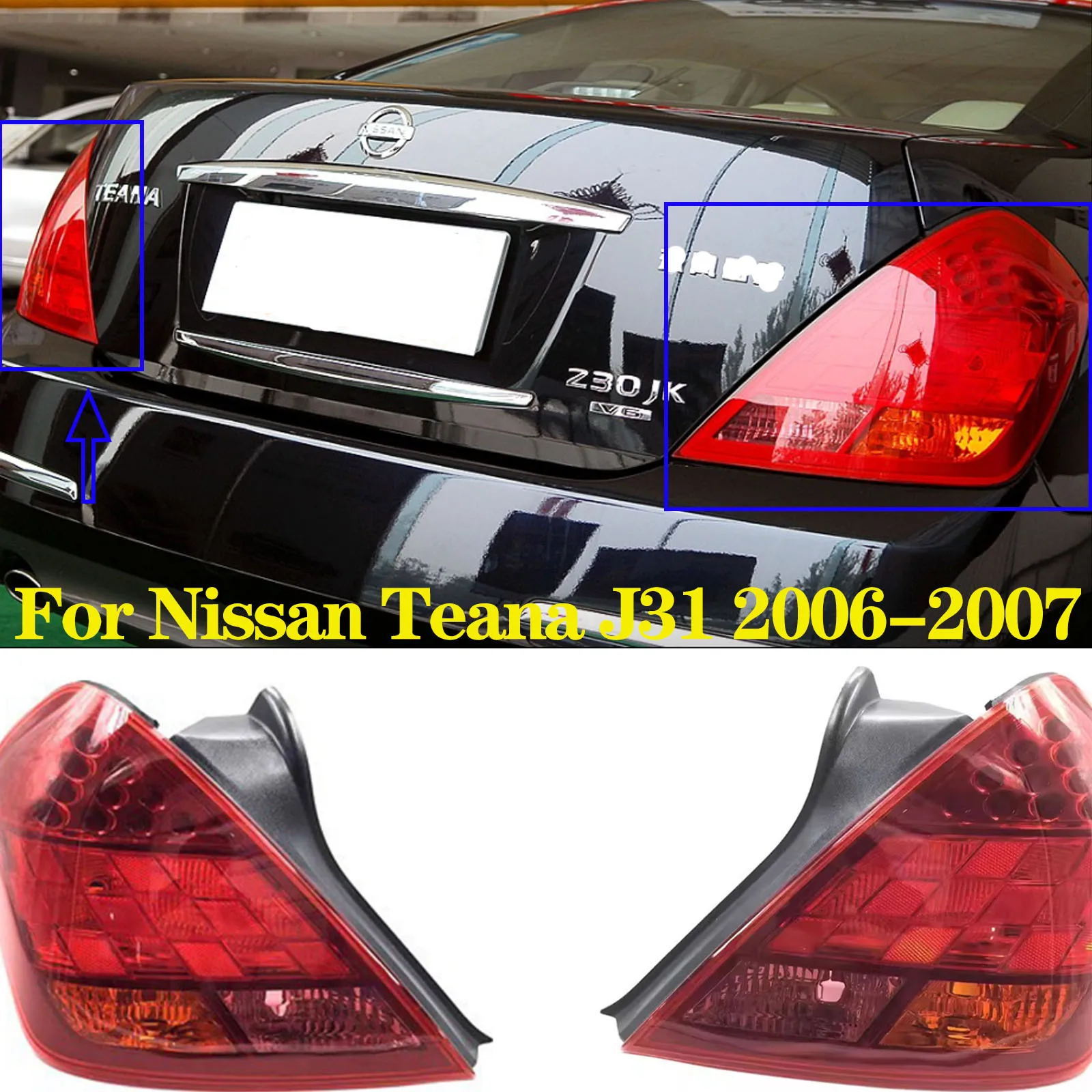 

Автомобильный фонарь, задний бампер, стоп-сигнал, указатель поворота, стоп-сигнал, противотуманный фонарь, задний фонарь в сборе для Nissan Teana 2006 2007