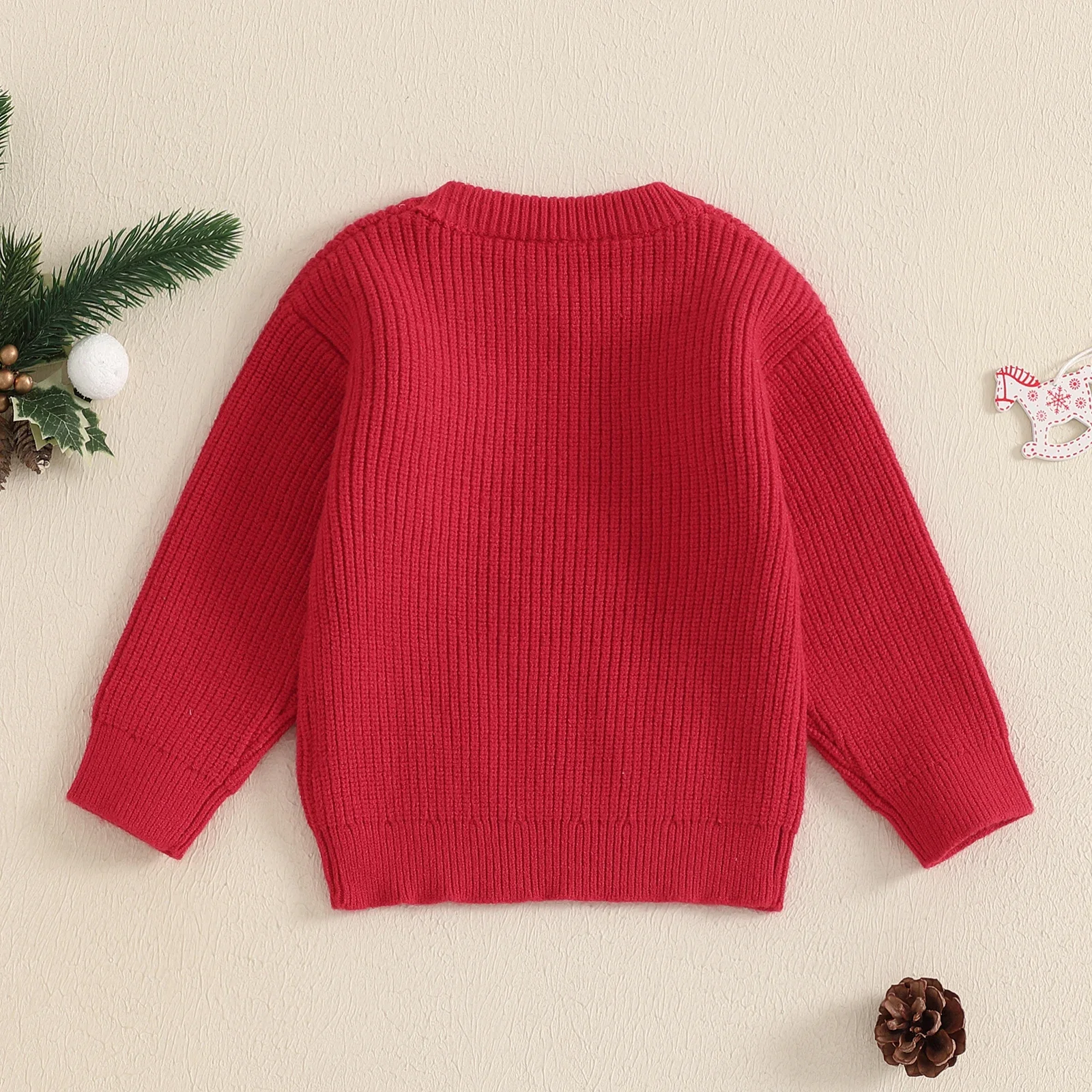 0-3Years Infant Baby Christmas Sweaters Cute Long Sleeve Crew Neck Stars Warm Knit Pullover Winter Tops for Boys Girls