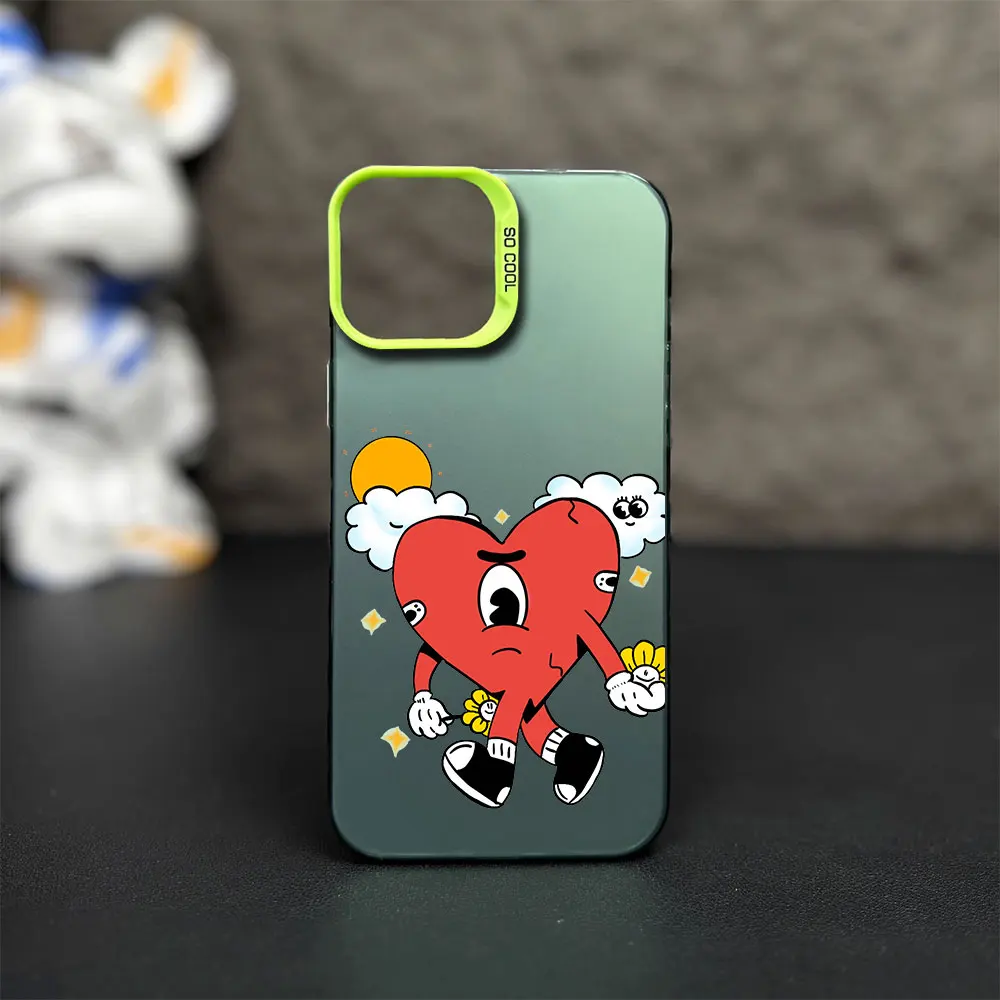 Rapper B-Bad B-Bunny Phone Case for iPhone 12 11 13 IMD 14 15 16 Max Pro Plus Laser Cover