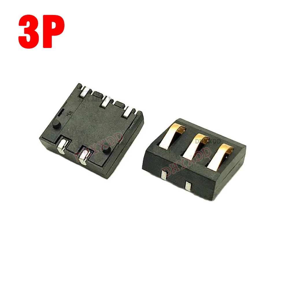 2Pcs 3A SMT Spring Battery Connector 4.0 MM Pitch 2 3 4 5 6 Pin Male Female Contact Power Charging Seat Spring Plated 5U
