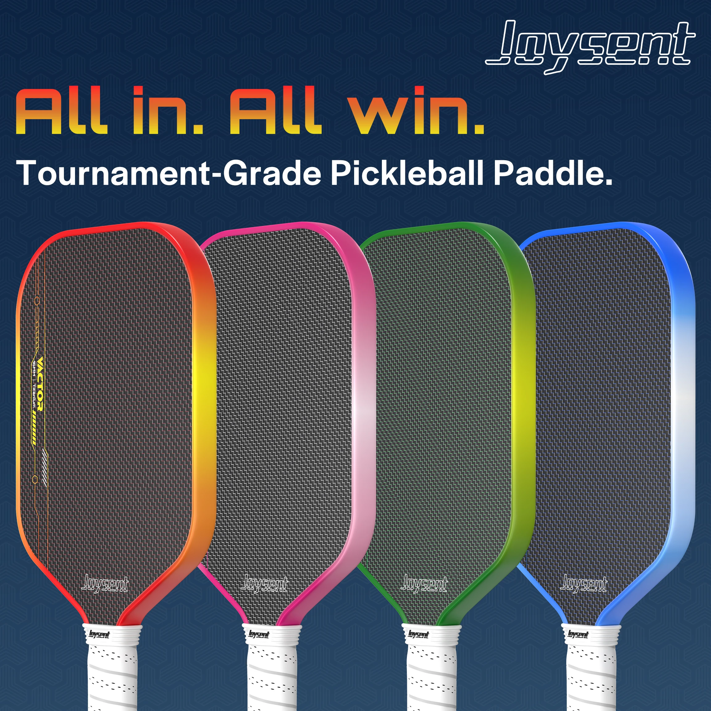 Joysent EPP-Schaumkern-Pickleball-Schläger mit Titan-Kohlefaser-Texturoberfläche, 16 mm Pickleball-Schläger für Spin-Kontrolle und Power – Detail 1