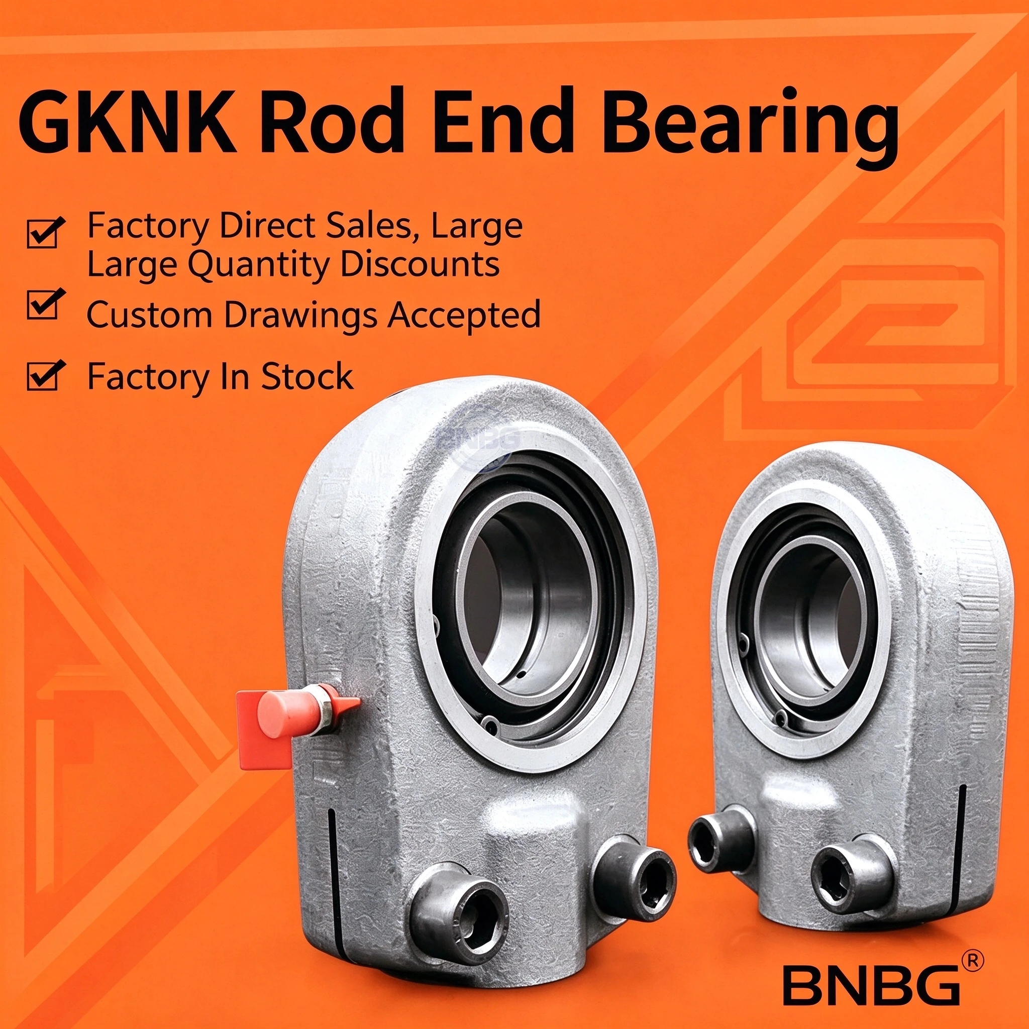 GIHN-K LO Series Hydraulic Cylinder Earring Rod End Bearing Radial Spherical Plain Bearing GIHN-K16 20 25 32 40 50 63 70 80LO