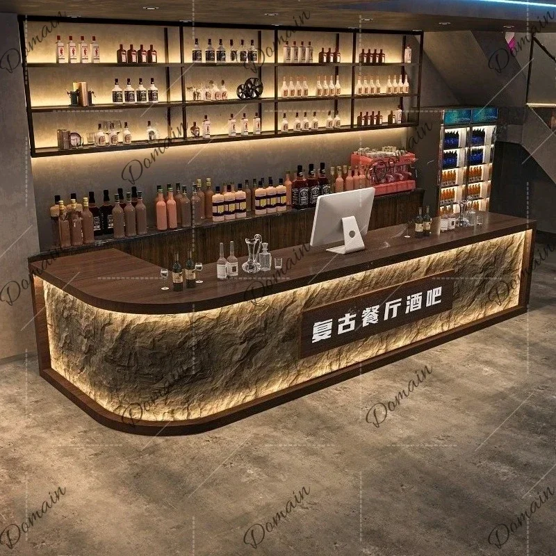 91N Restaurant Front Desk Reception Counter Barber Classic L Shaped Reception Desk Beauty Salon Mostrador Recepcion Office Furni
