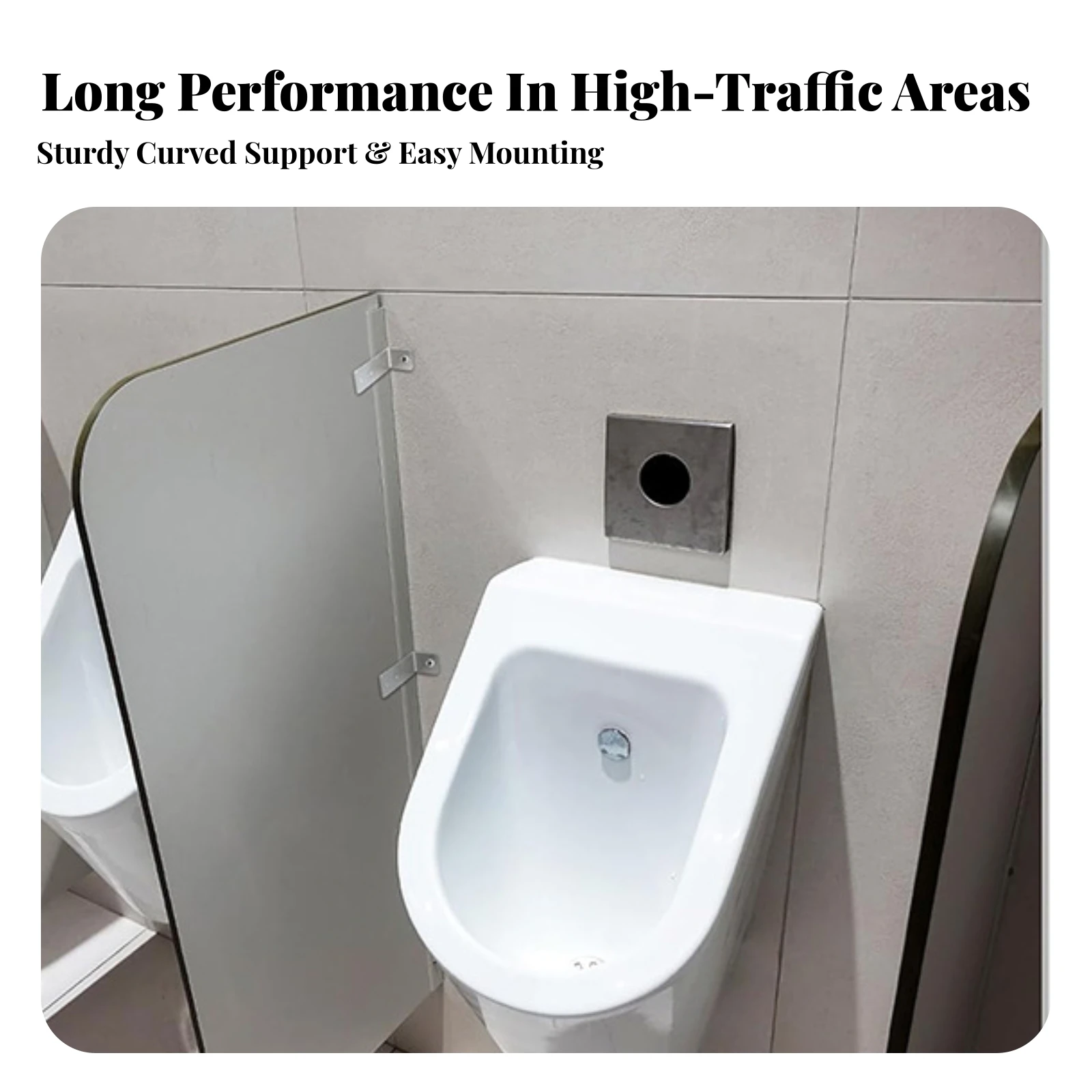 4 Pieces Urinal Partition Support Bracket Water-Resistant Urinal Privacy Partition Bracket Heavy-Duty Moisture-Proof