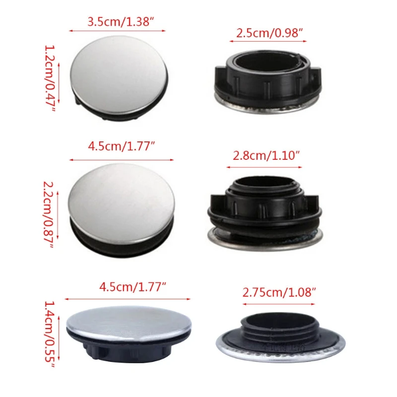 G92C Soap Dispenser Cover Short Nut Kitchen Faucet Hole Cover Brushed Stainless Steel