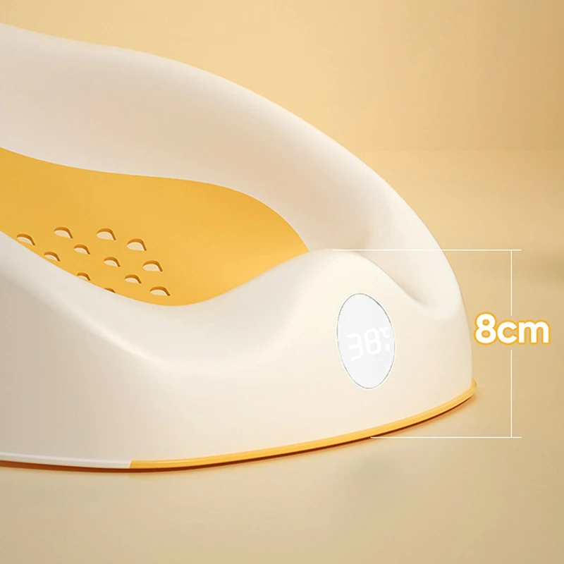 

Foldable Baby Bath Seat - Non-Slip PP Shower Net, Ergonomic Backrest, Easy-Clean Toddler Bath Aid