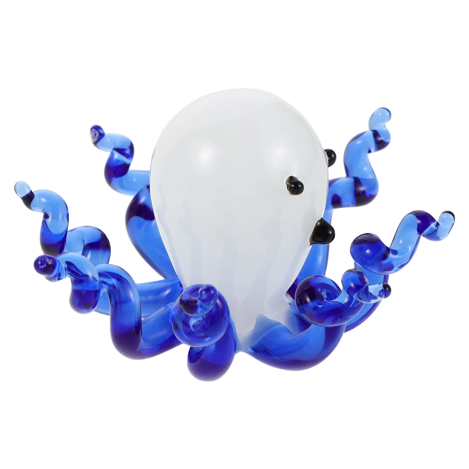 

Glass Sculpture Octopus Figurines Large Mini Indoor Decor Miniature Animals Figures Desktop Craft