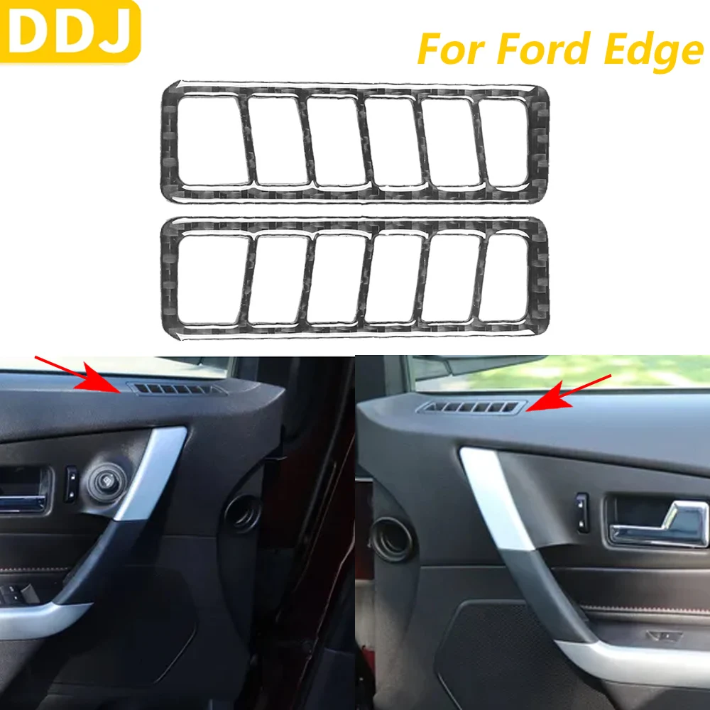 

For Ford Edge 2011-2014 Carbon Fiber Door Air Vent Outlet Panel Decorative Cover Car Accessories Interior Decoration Sticker
