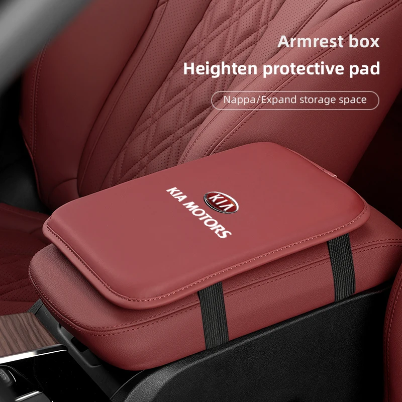 Car Armrest Box Pad Leather Arm Rest Protection Mat For Kia Sportage Ceed Picanto Rio ProCeed Niro Optima Forte 3 4 K7 K5 K8 K3