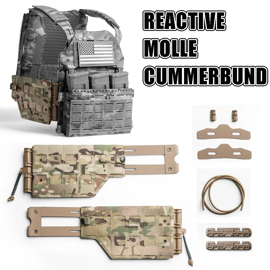 Tactical Reactive MOLLE  Cummerbund for LV120 Plate Carrier SS Style Quick Release Side Panel Molle Cummerbund Adapter