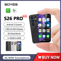 SOYES S26 Pro Mini Smartphone Android 12 Global 4G Band 3.88 inch IPS 3GB+32GB/4GB+64GB Mobile Phone 1950mAh Small  Cell Phone