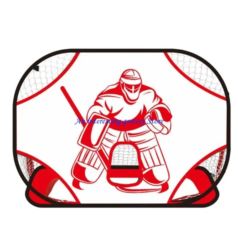 

652D Strong Fabric Polyster Ice Hockey Practice Goal Highlighting Goalkeeper Plan For Better Accuracy And Realistic Exercises