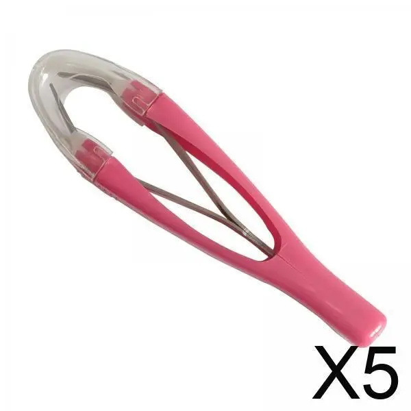 

5xSlanted Eyebrow Tweezers Durable Professional Eyebrow Plucker for Home Salon Pink