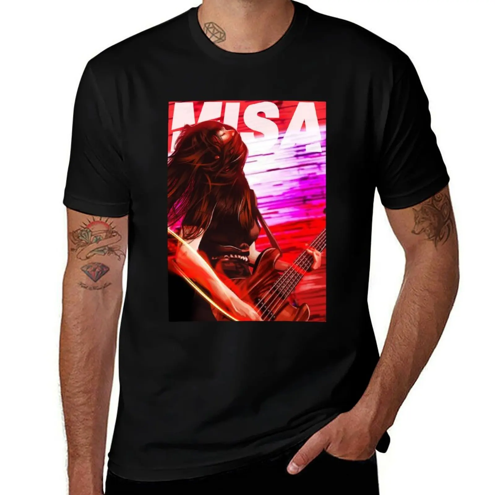 

LIVE BAND-MAID men man t for luxury MISA cotton casual 100% man shirts anime for brand men BANGER shirt t T-Shirt t shirts