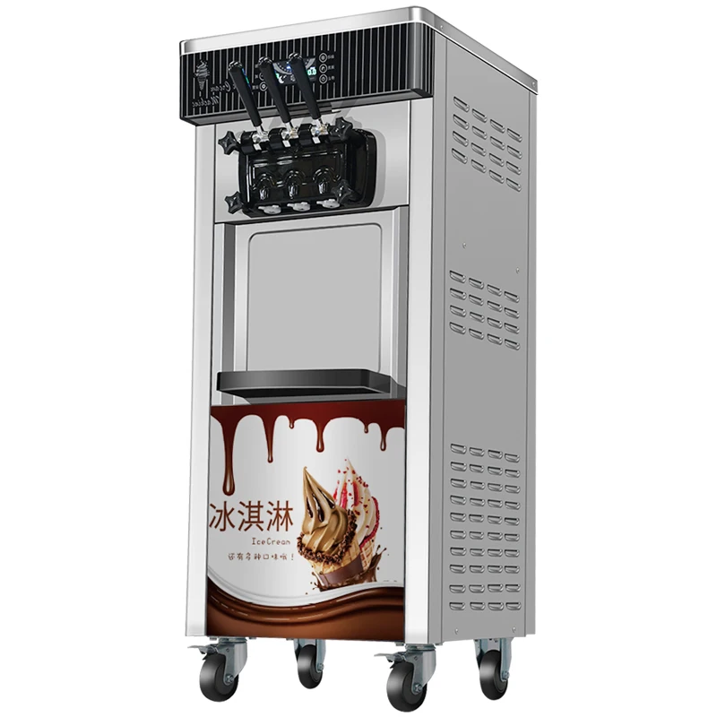 

Most Popular Soft Serve Ice Cream Vending Machine 3 Flavors Commercial Ice Cream Machine