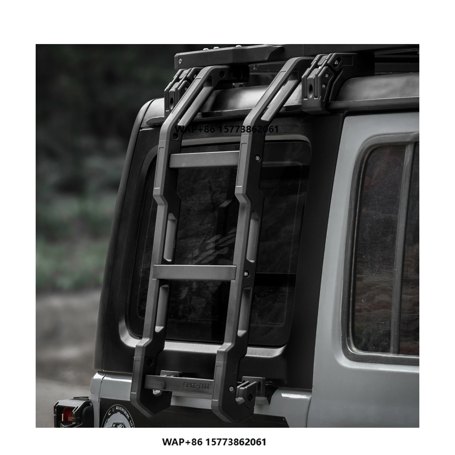 

Aluminum Rear Window Side Ladder Black Color Running Boards Accessory for JP Wrangler JL Car From Maiker